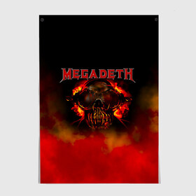 Постер с принтом Megadeth в Петрозаводске, 100% бумага
 | бумага, плотность 150 мг. Матовая, но за счет высокого коэффициента гладкости имеет небольшой блеск и дает на свету блики, но в отличии от глянцевой бумаги не покрыта лаком | Тематика изображения на принте: megadet | megadeth | группа | дирк вербурен | дэвид эллефсон | дэйв мастейн | кико лоурейро | мегадет | мегадетх | метал | рок | трэш | трэшметал | тяжелый | хард | хардрок | хеви | хевиметал