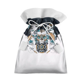 Подарочный 3D мешок с принтом SKULL JAPAN в Петрозаводске, 100% полиэстер | Размер: 29*39 см | arrow | skull | белый | девушка | линии | маски.кот | модные | небо | облако | синий | скелет | стимпанк | стрелы | череп | яркие