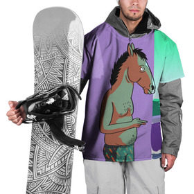Накидка на куртку 3D с принтом BoJack в Петрозаводске, 100% полиэстер |  | bojack horseman | конь боджек | лошадь боджек