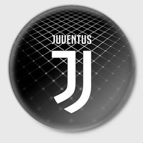 Значок с принтом Juventus 2018 Line в Петрозаводске,  металл | круглая форма, металлическая застежка в виде булавки | Тематика изображения на принте: fc | juventus | спорт | спортивные | фк | футбол | ювентус