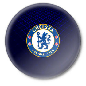 Значок с принтом Chelsea 2018 Uniform в Петрозаводске,  металл | круглая форма, металлическая застежка в виде булавки | Тематика изображения на принте: 