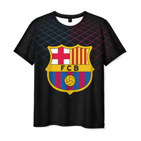 Мужская футболка 3D с принтом FC Barca 2018 Line в Петрозаводске, 100% полиэфир | прямой крой, круглый вырез горловины, длина до линии бедер | fc | fc barcelona | fcb | барселона | спорт | спортивные | фк | футбол | футбольный клуб