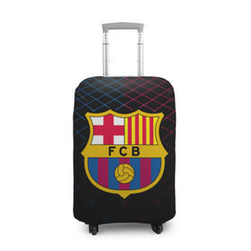 Чехол для чемодана 3D с принтом FC Barca 2018 Line в Петрозаводске, 86% полиэфир, 14% спандекс | двустороннее нанесение принта, прорези для ручек и колес | fc | fc barcelona | fcb | барселона | спорт | спортивные | фк | футбол | футбольный клуб
