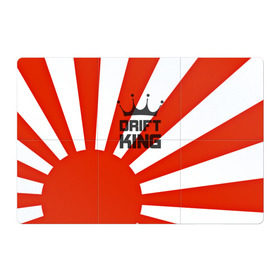 Магнитный плакат 3Х2 с принтом Король дрифта в Петрозаводске, Полимерный материал с магнитным слоем | 6 деталей размером 9*9 см | car | domo | drift | japan | jdm | kun | race | sticker | street | subaru | авто | автомобиль | гонки | дрифт | король | машина | стикер | флаг | япония