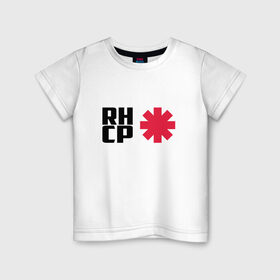 Детская футболка хлопок с принтом Red Hot Chili Peppers в Петрозаводске, 100% хлопок | круглый вырез горловины, полуприлегающий силуэт, длина до линии бедер | red hot chili peppers | rhcp | перцы | ред хот чили пепперс | рхчп | рэд