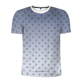 Мужская футболка 3D спортивная с принтом Звездный дождь в Петрозаводске, 100% полиэстер с улучшенными характеристиками | приталенный силуэт, круглая горловина, широкие плечи, сужается к линии бедра | gradient | smoke  | star | stars | градиент | дым | звезда | звезды