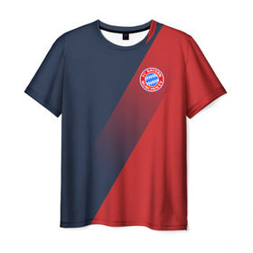 Мужская футболка 3D с принтом FC Bayern 2018 Элитная в Петрозаводске, 100% полиэфир | прямой крой, круглый вырез горловины, длина до линии бедер | bayern | fly fc | бавария | спорт | футбольный клуб