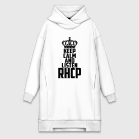 Платье-худи хлопок с принтом Keep calm and listen RHCP в Петрозаводске,  |  | Тематика изображения на принте: red hot chili peppers | rhcp | альтернативный | группа | джош клингхоффер | красные острые перцы чили | метал | ред хот чили пеперс | рок | рхчп | рэп | фанк | фли | чад смит | энтони кидис