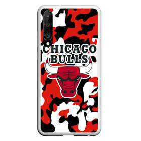 Чехол для Honor P30 с принтом CHICAGO BULLS в Петрозаводске, Силикон | Область печати: задняя сторона чехла, без боковых панелей | камуфляж | красный | чикаго буллс