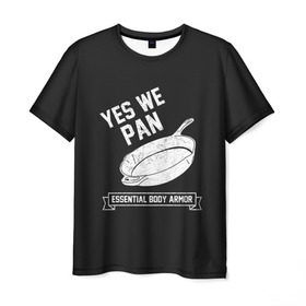 Мужская футболка 3D с принтом Yes We Pan в Петрозаводске, 100% полиэфир | прямой крой, круглый вырез горловины, длина до линии бедер | pan | protection
