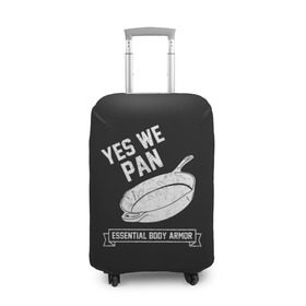 Чехол для чемодана 3D с принтом Yes We Pan в Петрозаводске, 86% полиэфир, 14% спандекс | двустороннее нанесение принта, прорези для ручек и колес | pan | protection