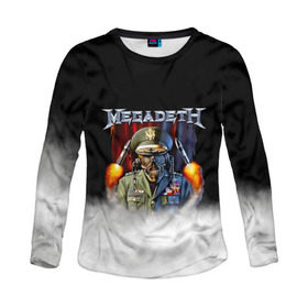 Женский лонгслив 3D с принтом Megadeth в Петрозаводске, 100% полиэстер | длинные рукава, круглый вырез горловины, полуприлегающий силуэт | megadet | megadeth | группа | дирк вербурен | дэвид эллефсон | дэйв мастейн | кико лоурейро | мегадет | мегадетх | метал | рок | трэш | трэшметал | тяжелый | хард | хардрок | хеви | хевиметал