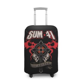 Чехол для чемодана 3D с принтом Sum 41 в Петрозаводске, 86% полиэфир, 14% спандекс | двустороннее нанесение принта, прорези для ручек и колес | 1996 | 41 | punk | rock | sum | альтернатива | группа | дерик | канада | панк | рок | скейт | уибли