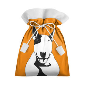 Подарочный 3D мешок с принтом Солнечнй бультерьер в Петрозаводске, 100% полиэстер | Размер: 29*39 см | бультерьер | домашние животные | пес | песик | собака | собачка