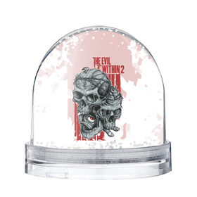 Снежный шар с принтом THE EVIL WITHIN 2 в Петрозаводске, Пластик | Изображение внутри шара печатается на глянцевой фотобумаге с двух сторон | Тематика изображения на принте: skull | череп