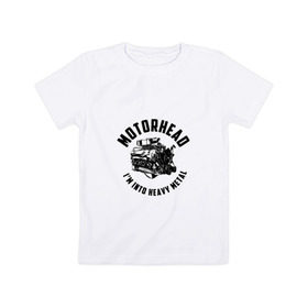 Детская футболка хлопок с принтом Motrhead в Петрозаводске, 100% хлопок | круглый вырез горловины, полуприлегающий силуэт, длина до линии бедер | 