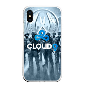 Чехол для iPhone XS Max матовый с принтом CLOUD 9 CS GO в Петрозаводске, Силикон | Область печати: задняя сторона чехла, без боковых панелей | cloud 9 | counter strike | cs go | esports | team | известные | киберспорт | мировые | спорт