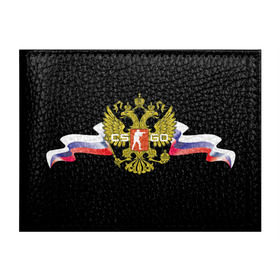 Обложка для студенческого билета с принтом CS GO RUSSIAN TEAM в Петрозаводске, натуральная кожа | Размер: 11*8 см; Печать на всей внешней стороне | global offensive | герб | россия | флаг