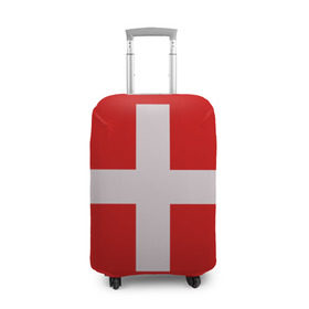 Чехол для чемодана 3D с принтом Швейцария в Петрозаводске, 86% полиэфир, 14% спандекс | двустороннее нанесение принта, прорези для ручек и колес | мир | страна | швейцария