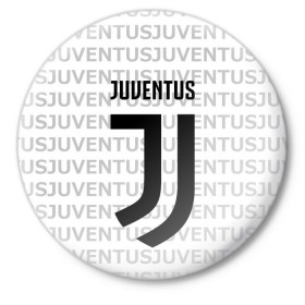 Значок с принтом Juventus 2018 Original в Петрозаводске,  металл | круглая форма, металлическая застежка в виде булавки | juventus | спорт | спортивные | футбол | футбольный клуб | ювентус