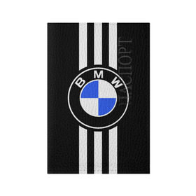 Обложка для паспорта матовая кожа с принтом BMW SPORTWEAR в Петрозаводске, натуральная матовая кожа | размер 19,3 х 13,7 см; прозрачные пластиковые крепления | bmw | автомобильные | бмв | машины