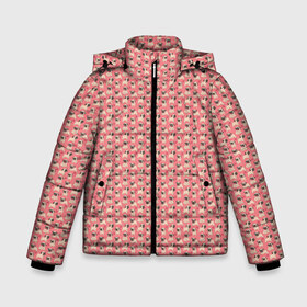 Зимняя куртка для мальчиков 3D с принтом Мопсики на розовом в Петрозаводске, ткань верха — 100% полиэстер; подклад — 100% полиэстер, утеплитель — 100% полиэстер | длина ниже бедра, удлиненная спинка, воротник стойка и отстегивающийся капюшон. Есть боковые карманы с листочкой на кнопках, утяжки по низу изделия и внутренний карман на молнии. 

Предусмотрены светоотражающий принт на спинке, радужный светоотражающий элемент на пуллере молнии и на резинке для утяжки | домашние животные | мопс | пес | песик | собака | собачка