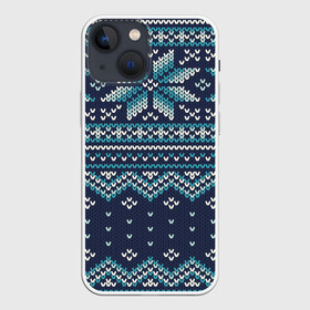 Чехол для iPhone 13 mini с принтом Вязаный орнамент в Петрозаводске,  |  | christmas | new year | pattern | арт | вязание | вязаный | зима | новый год | праздник | рождество | свитер | текстура | узор