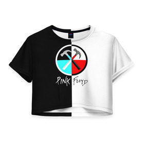 Женская футболка 3D укороченная с принтом Pink Floyd в Петрозаводске, 100% полиэстер | круглая горловина, длина футболки до линии талии, рукава с отворотами | pink floyd | pinkfloyd | арт | артрок | группа | дэвид гилмор | пинк флойд | пинкфлойд | прогрессивный | психоделический | рок | сид барретт | симфонический | спэйс | эйсид | экспериментальный