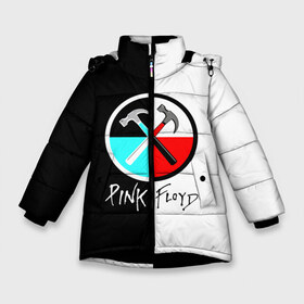 Зимняя куртка для девочек 3D с принтом Pink Floyd в Петрозаводске, ткань верха — 100% полиэстер; подклад — 100% полиэстер, утеплитель — 100% полиэстер. | длина ниже бедра, удлиненная спинка, воротник стойка и отстегивающийся капюшон. Есть боковые карманы с листочкой на кнопках, утяжки по низу изделия и внутренний карман на молнии. 

Предусмотрены светоотражающий принт на спинке, радужный светоотражающий элемент на пуллере молнии и на резинке для утяжки. | pink floyd | pinkfloyd | арт | артрок | группа | дэвид гилмор | пинк флойд | пинкфлойд | прогрессивный | психоделический | рок | сид барретт | симфонический | спэйс | эйсид | экспериментальный