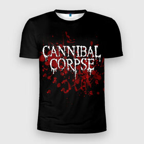 Мужская футболка 3D спортивная с принтом Cannibal Corpse в Петрозаводске, 100% полиэстер с улучшенными характеристиками | приталенный силуэт, круглая горловина, широкие плечи, сужается к линии бедра | Тематика изображения на принте: cannibal corpse | logo | metal | music | rock | лого | логотип | метал | музыка | рок