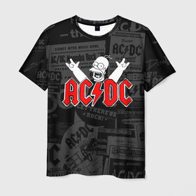 Мужская футболка 3D с принтом AC/DC в Петрозаводске, 100% полиэфир | прямой крой, круглый вырез горловины, длина до линии бедер | Тематика изображения на принте: ас | ац | диси | дс | дц | исидиси | эйси