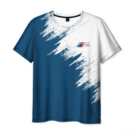 Мужская футболка 3D с принтом BMW в Петрозаводске, 100% полиэфир | прямой крой, круглый вырез горловины, длина до линии бедер | Тематика изображения на принте: bmw | car | race | авто | бмв | гонки | краска | марка | машина