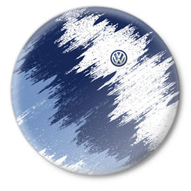 Значок с принтом Volkswagen в Петрозаводске,  металл | круглая форма, металлическая застежка в виде булавки | Тематика изображения на принте: car | race | volkswagen | авто | гонки | краска | марка | машина | фольксваген