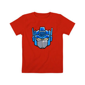 Детская футболка хлопок с принтом Transformers в Петрозаводске, 100% хлопок | круглый вырез горловины, полуприлегающий силуэт, длина до линии бедер | transformers | трансформеры