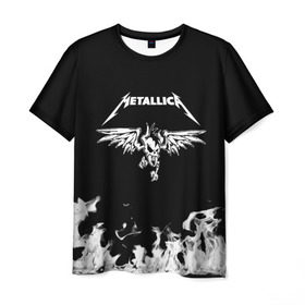 Мужская футболка 3D с принтом Metallica в Петрозаводске, 100% полиэфир | прямой крой, круглый вырез горловины, длина до линии бедер | metallica | группа | джеймс хэтфилд | кирк хэмметт | ларс ульрих | метал | металика | металлика | миталика | музыка | роберт трухильо | рок | трэш | трэшметал | хард | хардрок | хеви | хевиметал
