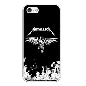 Чехол для iPhone 5/5S матовый с принтом Metallica в Петрозаводске, Силикон | Область печати: задняя сторона чехла, без боковых панелей | metallica | группа | джеймс хэтфилд | кирк хэмметт | ларс ульрих | метал | металика | металлика | миталика | музыка | роберт трухильо | рок | трэш | трэшметал | хард | хардрок | хеви | хевиметал