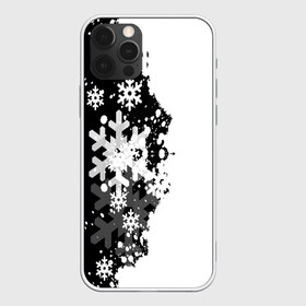 Чехол для iPhone 12 Pro Max с принтом Снежные узоры в Петрозаводске, Силикон |  | black | christmas | new year | pattern | white | абстракция | зима | новый год | рождество | снег | снежинки | узор | черно белые