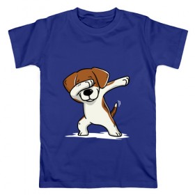Мужская футболка хлопок с принтом Год собаки в Петрозаводске, 100% хлопок | прямой крой, круглый вырез горловины, длина до линии бедер, слегка спущенное плечо. | Тематика изображения на принте: год собаки | даб 