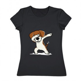 Женская футболка хлопок с принтом Год собаки в Петрозаводске, 100% хлопок | прямой крой, круглый вырез горловины, длина до линии бедер, слегка спущенное плечо | год собаки | даб 