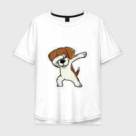 Мужская футболка хлопок Oversize с принтом Год собаки в Петрозаводске, 100% хлопок | свободный крой, круглый ворот, “спинка” длиннее передней части | год собаки | даб 