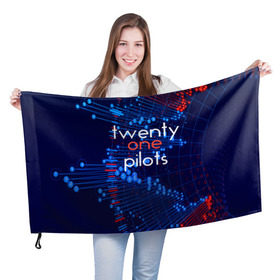 Флаг 3D с принтом TWENTY ONE PILOTS MUSIC LIFE в Петрозаводске, 100% полиэстер | плотность ткани — 95 г/м2, размер — 67 х 109 см. Принт наносится с одной стороны | rock | t.o.p. | top | twenty one pilots | рок