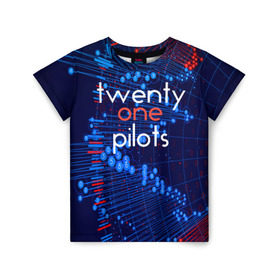 Детская футболка 3D с принтом TWENTY ONE PILOTS MUSIC LIFE в Петрозаводске, 100% гипоаллергенный полиэфир | прямой крой, круглый вырез горловины, длина до линии бедер, чуть спущенное плечо, ткань немного тянется | rock | t.o.p. | top | twenty one pilots | рок