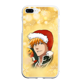 Чехол для iPhone 7Plus/8 Plus матовый с принтом Happy New Bleach! в Петрозаводске, Силикон | Область печати: задняя сторона чехла, без боковых панелей | bleach | блич | ичиго | куросаки ичиго