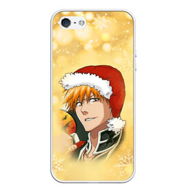 Чехол для iPhone 5/5S матовый с принтом Happy New Bleach! в Петрозаводске, Силикон | Область печати: задняя сторона чехла, без боковых панелей | bleach | блич | ичиго | куросаки ичиго