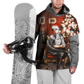 Накидка на куртку 3D с принтом Атака Санты в Петрозаводске, 100% полиэстер |  | levi | аккерман | атака титанов | леви | новый год | ривай