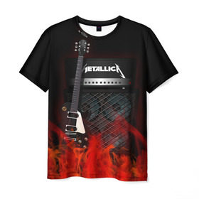 Мужская футболка 3D с принтом Metallica в Петрозаводске, 100% полиэфир | прямой крой, круглый вырез горловины, длина до линии бедер | logo | metal | metallica | music | rock | лого | логотип | метал | металика | металлика | музыка | рок