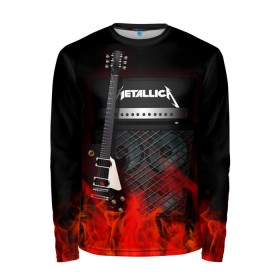 Мужской лонгслив 3D с принтом Metallica в Петрозаводске, 100% полиэстер | длинные рукава, круглый вырез горловины, полуприлегающий силуэт | Тематика изображения на принте: logo | metal | metallica | music | rock | лого | логотип | метал | металика | металлика | музыка | рок