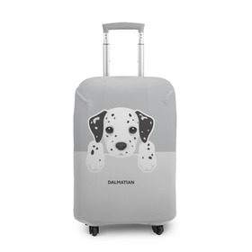Чехол для чемодана 3D с принтом Dalmatian Puppy в Петрозаводске, 86% полиэфир, 14% спандекс | двустороннее нанесение принта, прорези для ручек и колес | далматин | далматинец | домашние животные | пес | песик | собака | собачка | терьер | шпиц