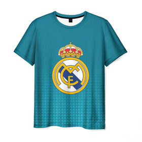 Мужская футболка 3D с принтом Real Madrid 2018 Original в Петрозаводске, 100% полиэфир | прямой крой, круглый вырез горловины, длина до линии бедер | emirates | fc | real madrid | геометрия | реал мадрид | футбольный клуб | эмблема