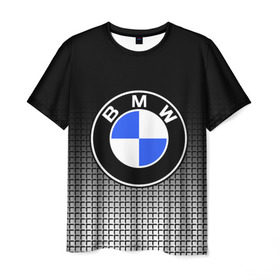 Мужская футболка 3D с принтом BMW 2018 Black and White IV в Петрозаводске, 100% полиэфир | прямой крой, круглый вырез горловины, длина до линии бедер | Тематика изображения на принте: bmw | автомобильные | бмв | машины